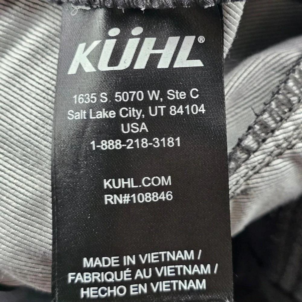 Kuhl Mens Hybrid Shorts Size 38 Gray Quick Dry Hiking Outdoor Drawstring Pockets